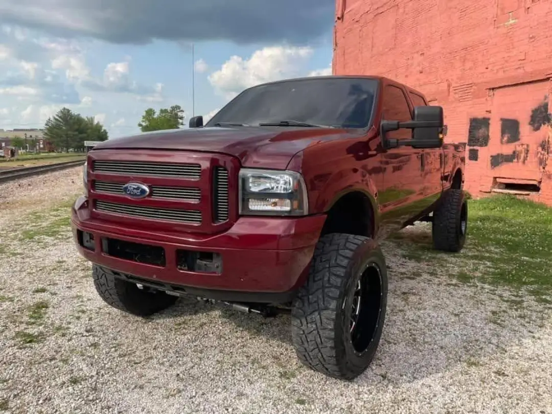 Red Ford F-250 Lariat Super Duty