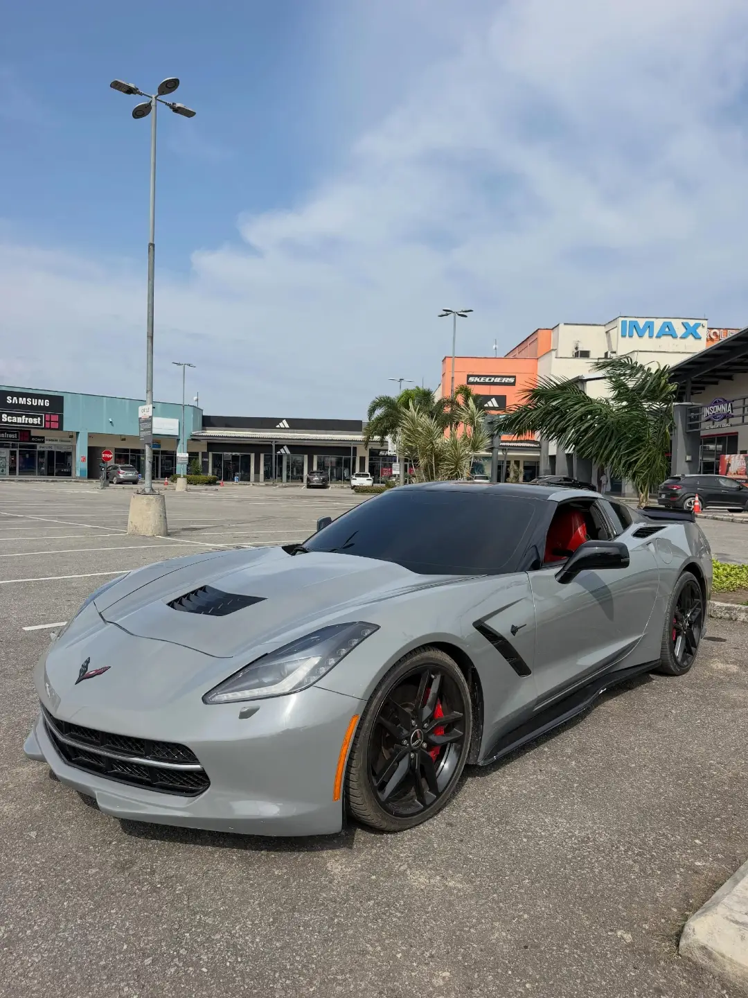 Silver Chevrolet Corvette