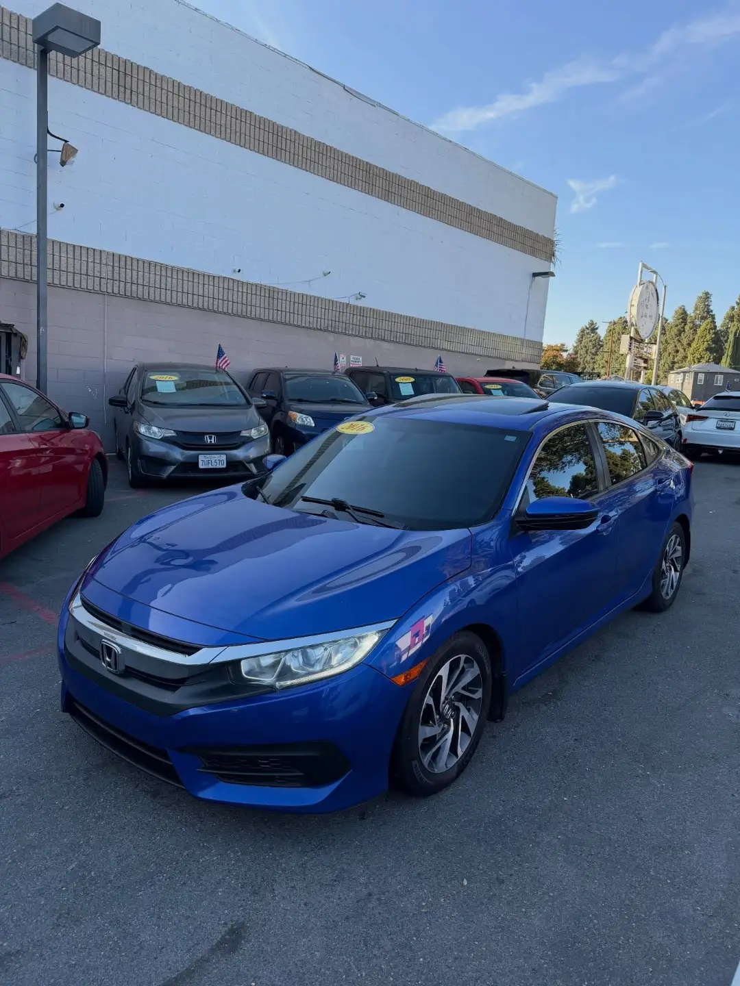 Blue Honda Civic EX