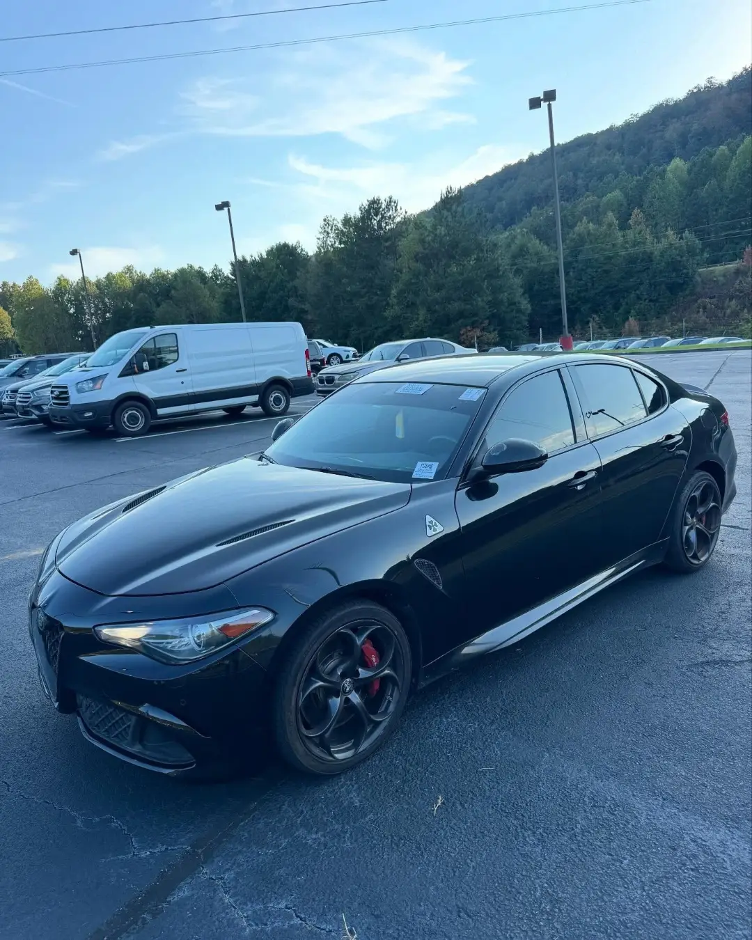 Blue Alfa Romeo Giulia Quadrifoglio