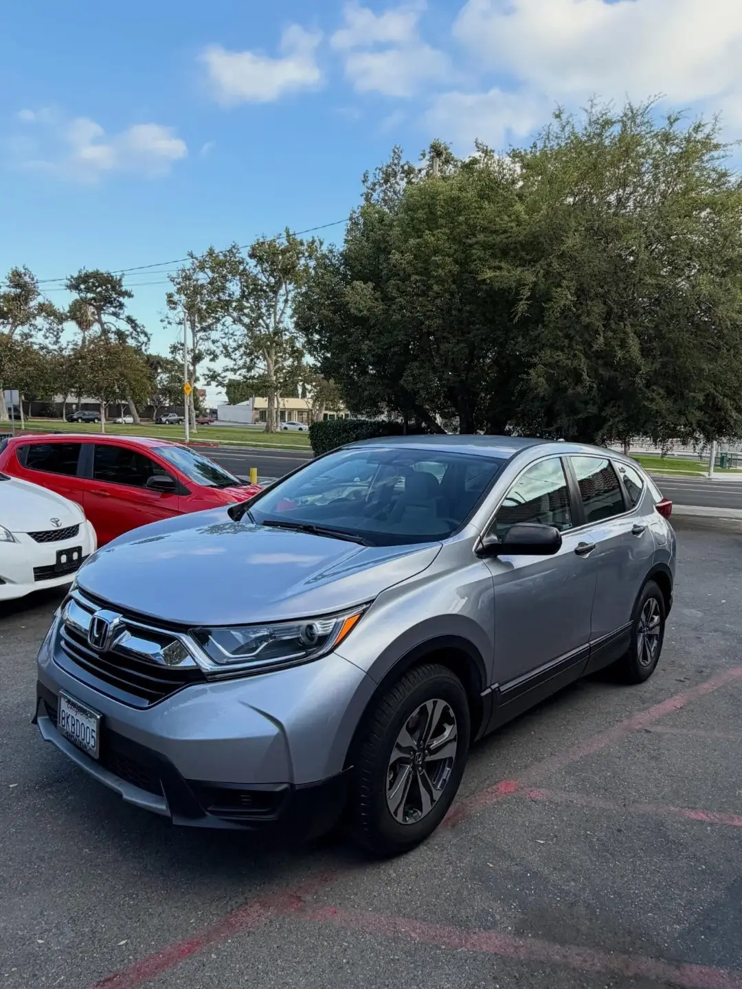 Silver Honda CR-V LX
