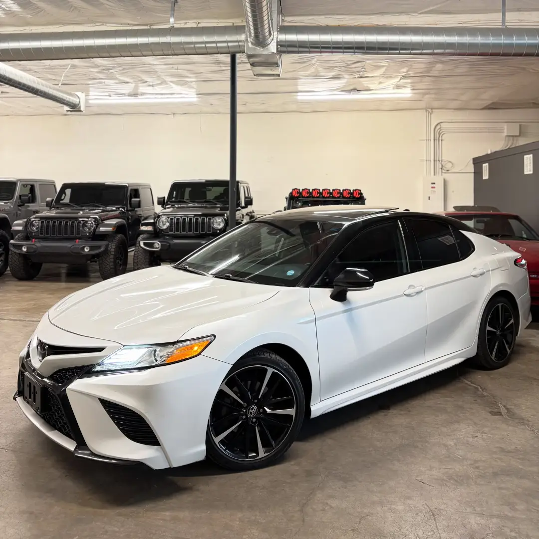 White Toyota Camry XSE