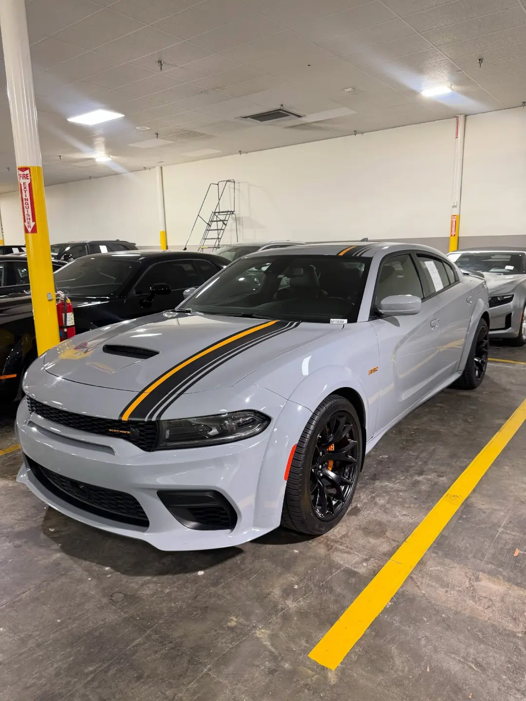 White Dodge Charger Scat Pack Widebody