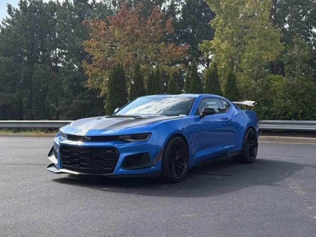 Blue Chevrolet Camaro ZL1